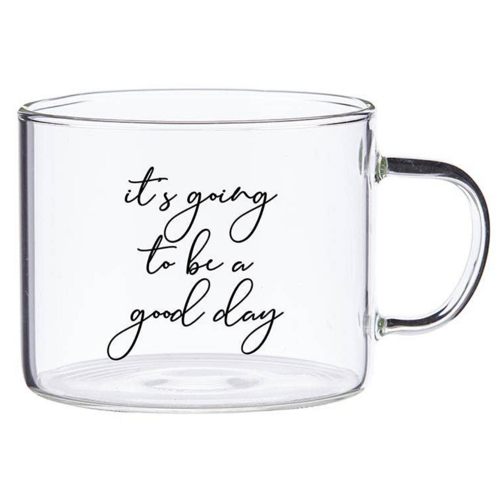 The Large Glass Mug - It’s Going to be a Good Day is the perfect way to enjoy your favorite beverages in style.