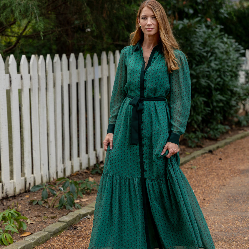 
                      
                        THE ASHTON DRESS - GREEN FLORAL
                      
                    