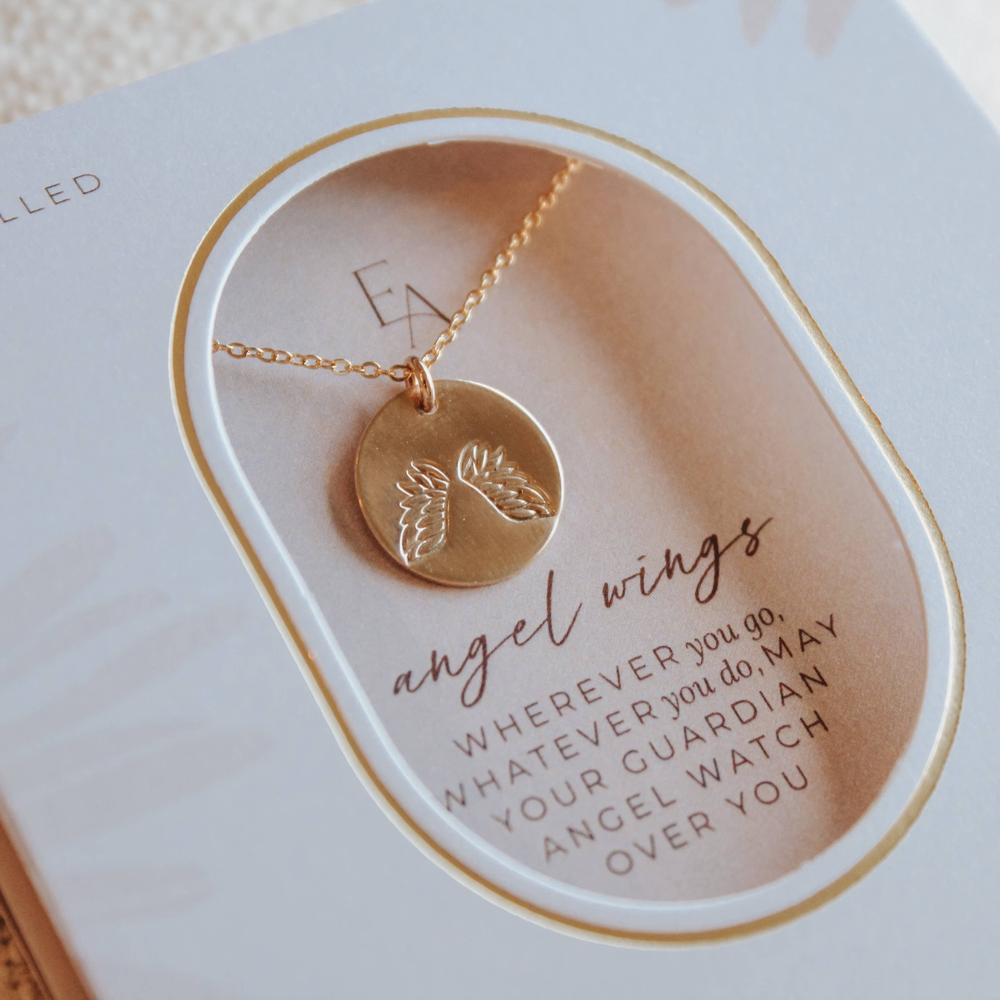 
                      
                        Angel Wings Necklace: Gold-filled - Grace & Haven
                      
                    