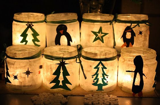 DIY Kids Holiday Mason Jar Lantern Craft for the Trees in the Rigging Parade