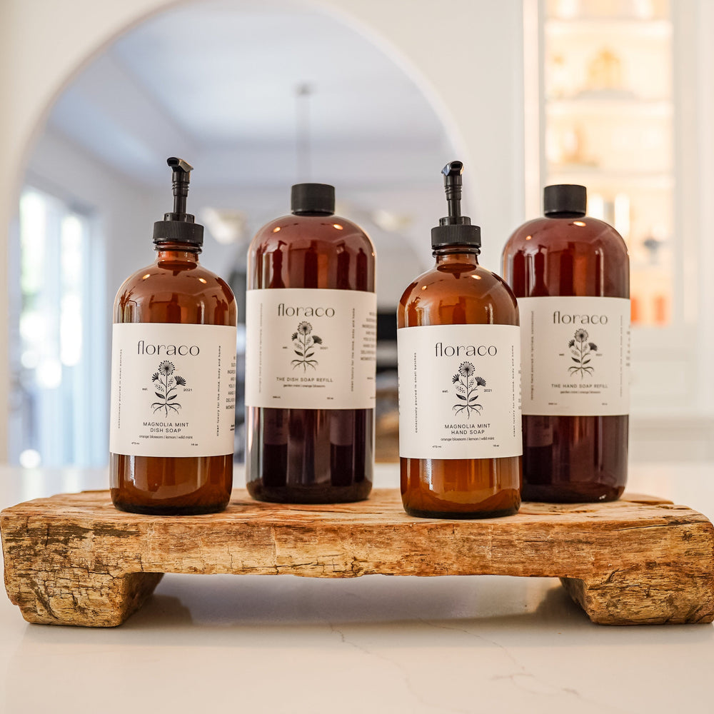 Magnolia Mint Hand Lotion: Wild Mint, Orange Blossom, Eucalyptus, Lemon, Mint + Tomato Leaf Scented