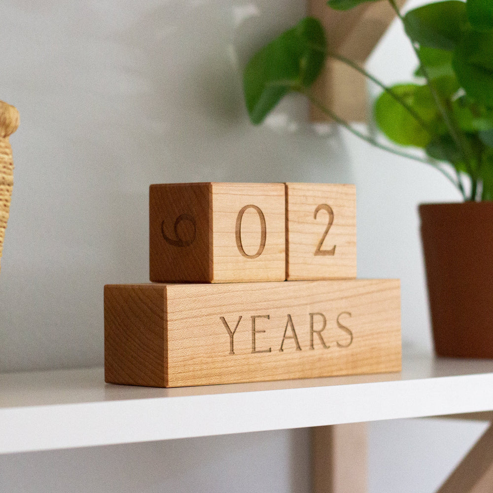 Modern Wooden Milestone Blocks