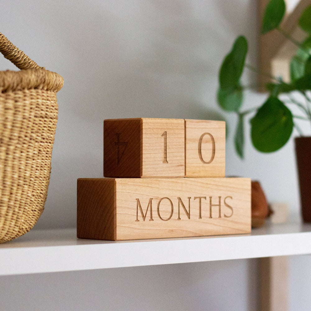 Modern Wooden Milestone Blocks