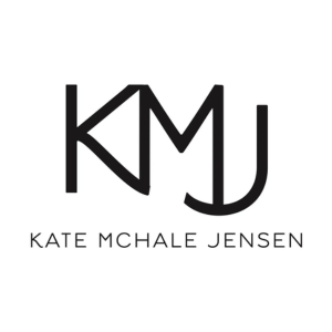 KMJ by Kate McHale Jensen logo – Creative brand known for reimagining men’s shirts into unique fashion pieces.