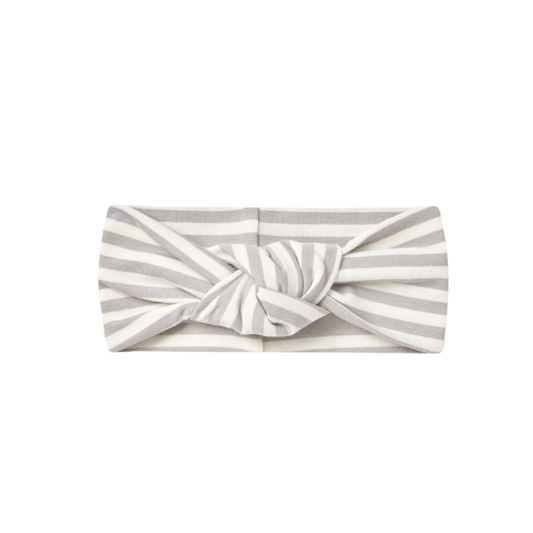 Periwinkle Stripe Knotted Baby Headband - Grace & Haven