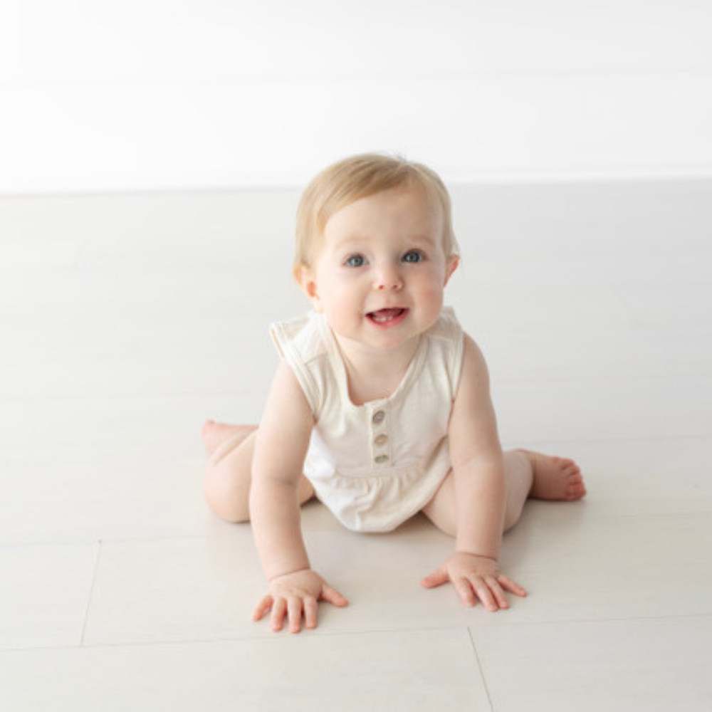 
                      
                        Paige Organic Cotton Sleeveless Henley Romper - Grace & Haven
                      
                    