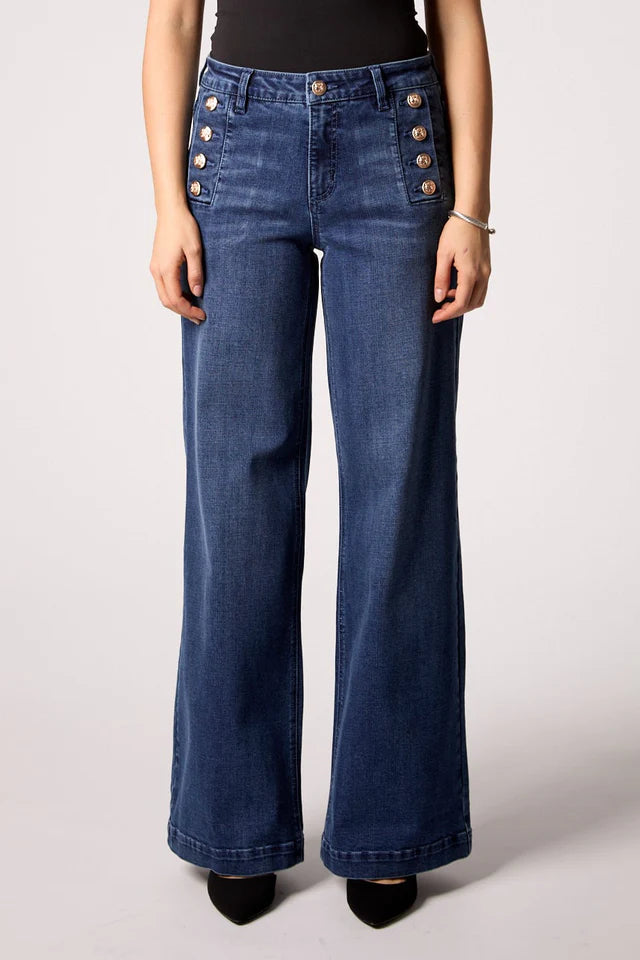 Sailor Mid Rise Wide Leg