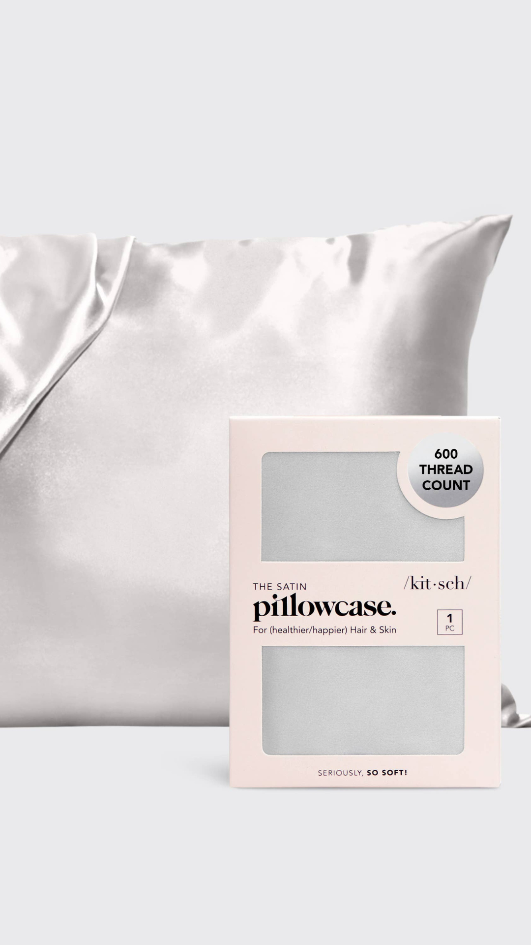 Luxurious satin pillowcase in standard size, perfect for beauty sleep.