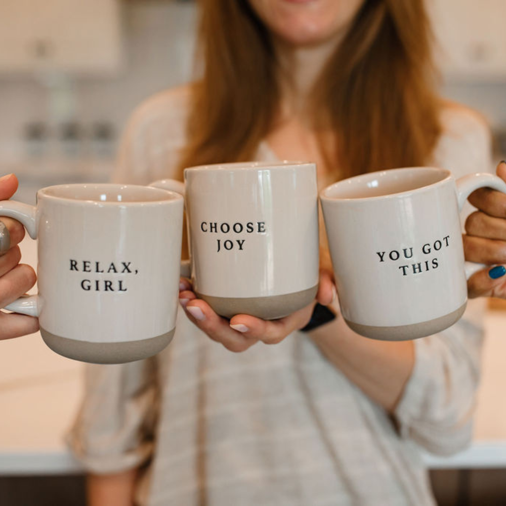 Start-Your-Day-Right Stoneware Coffee Mug - Grace & Haven