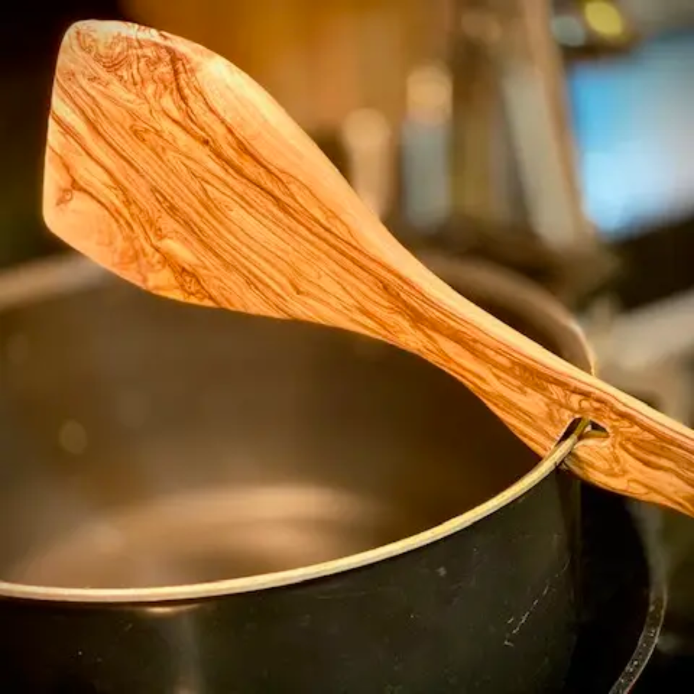 Olive Wood Spatula with Pot Hook - Grace & Haven