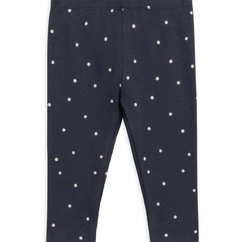 Lennon Ribbed Leggings - Mini Polka / Navy