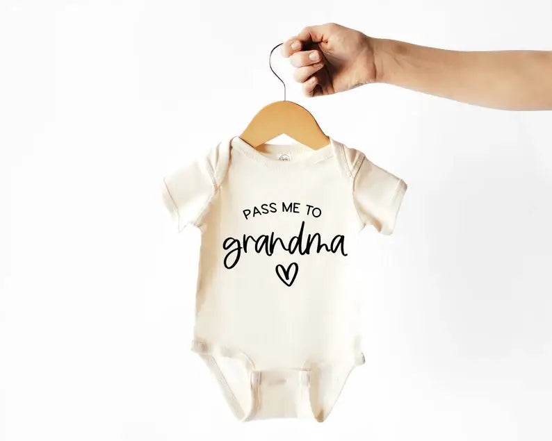 
                      
                        Pass Me to Grandma Baby Bodysuit | New Baby Gifts
                      
                    