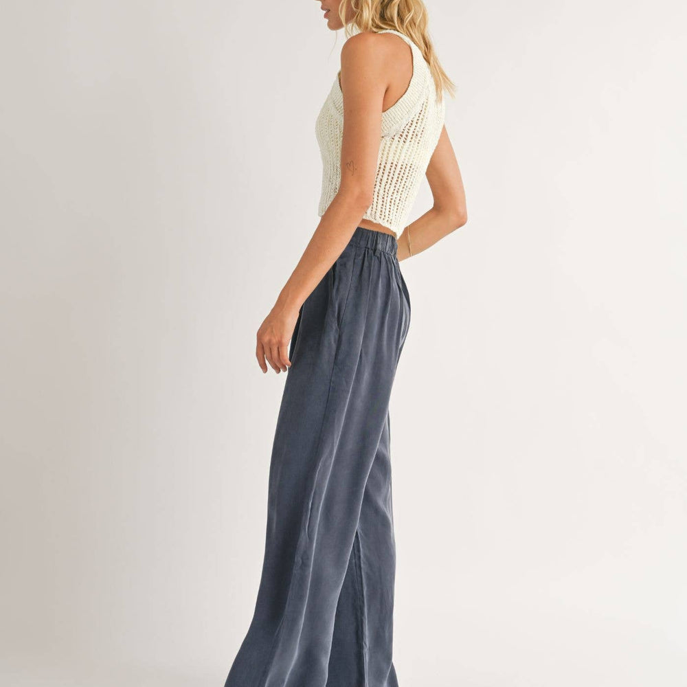 
                      
                        Heritage Wide Leg Pants: NAVY - Grace & Haven
                      
                    