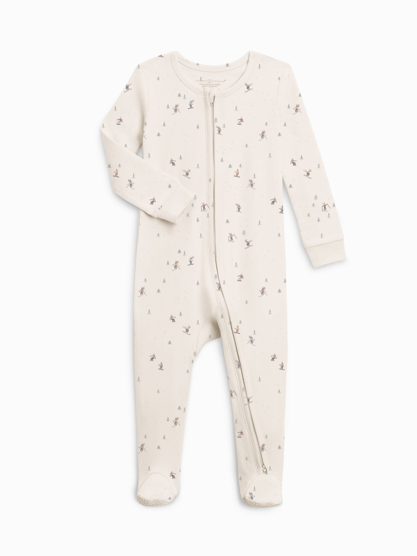 Organic Baby Peyton Footed Sleeper - Skiers