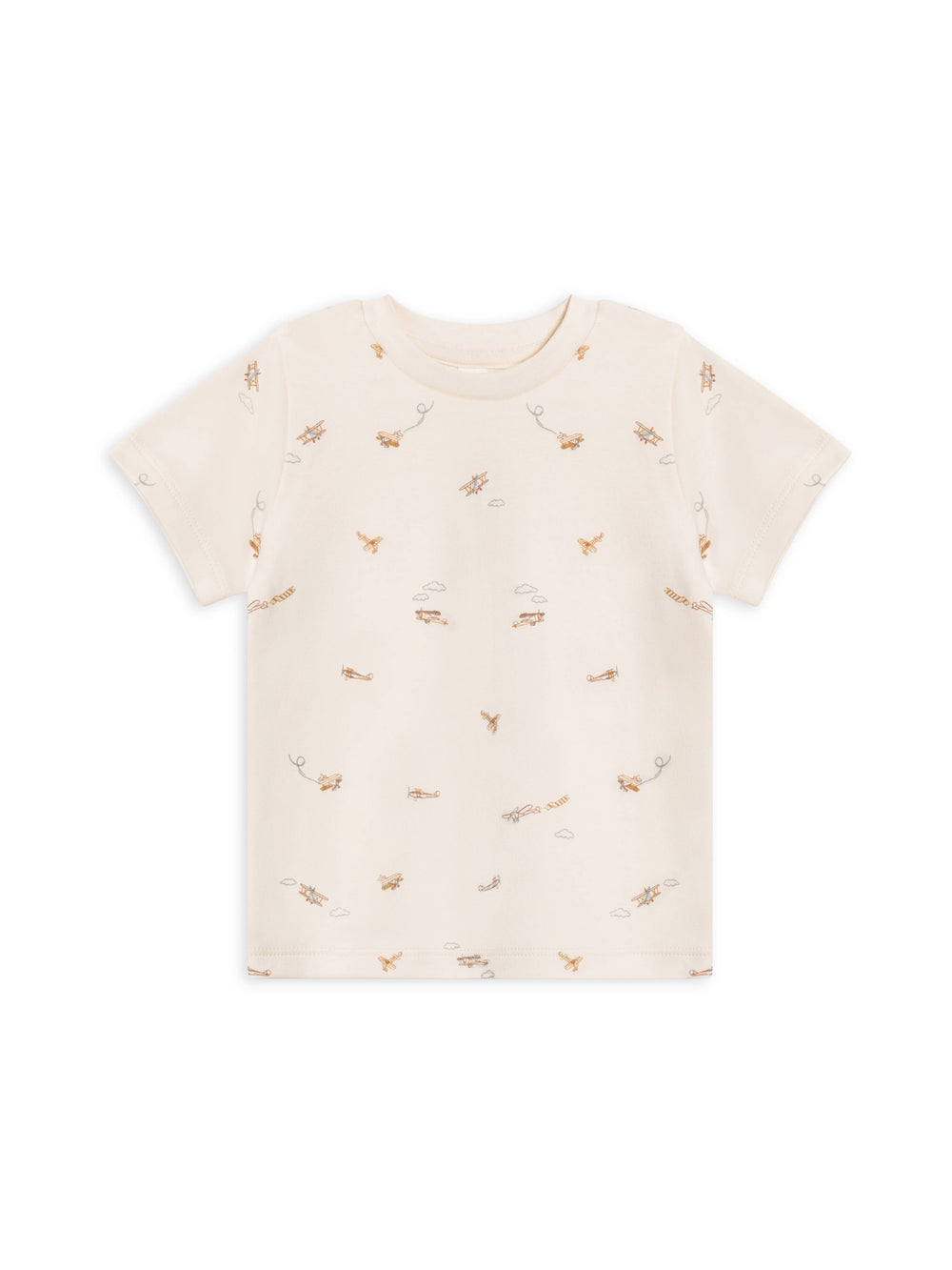 Organic Baby & Kids Classic Crew Neck Tee - Airplane / Mist