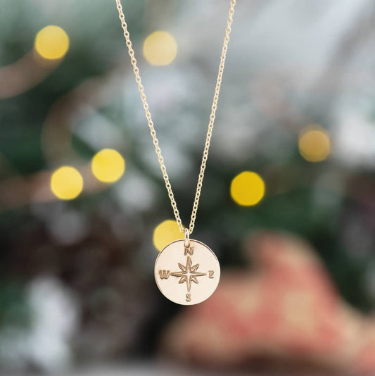 Compass Necklace: Sterling silver - Grace & Haven