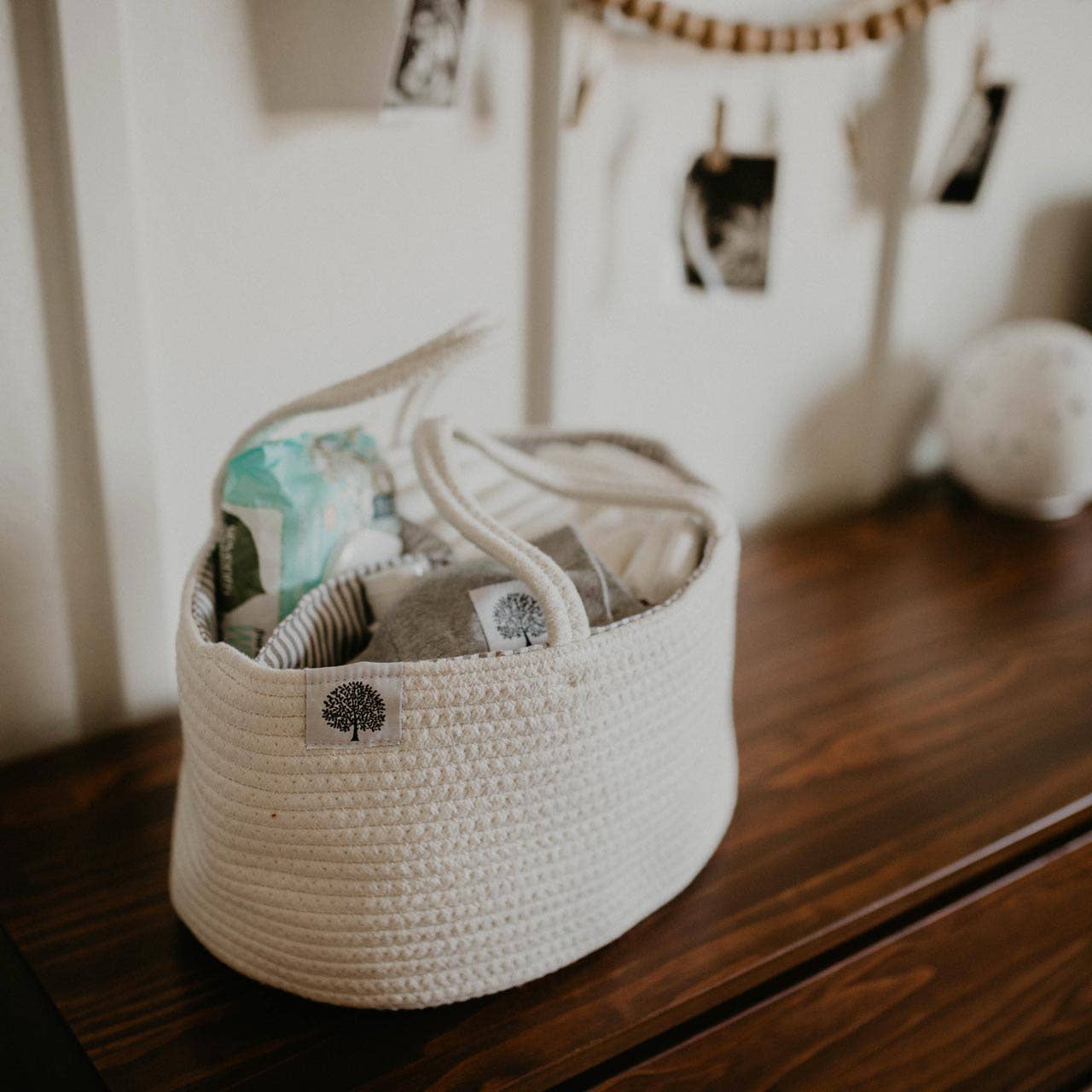 Rope Diaper Caddy - Organize Your Baby Essentials with Style