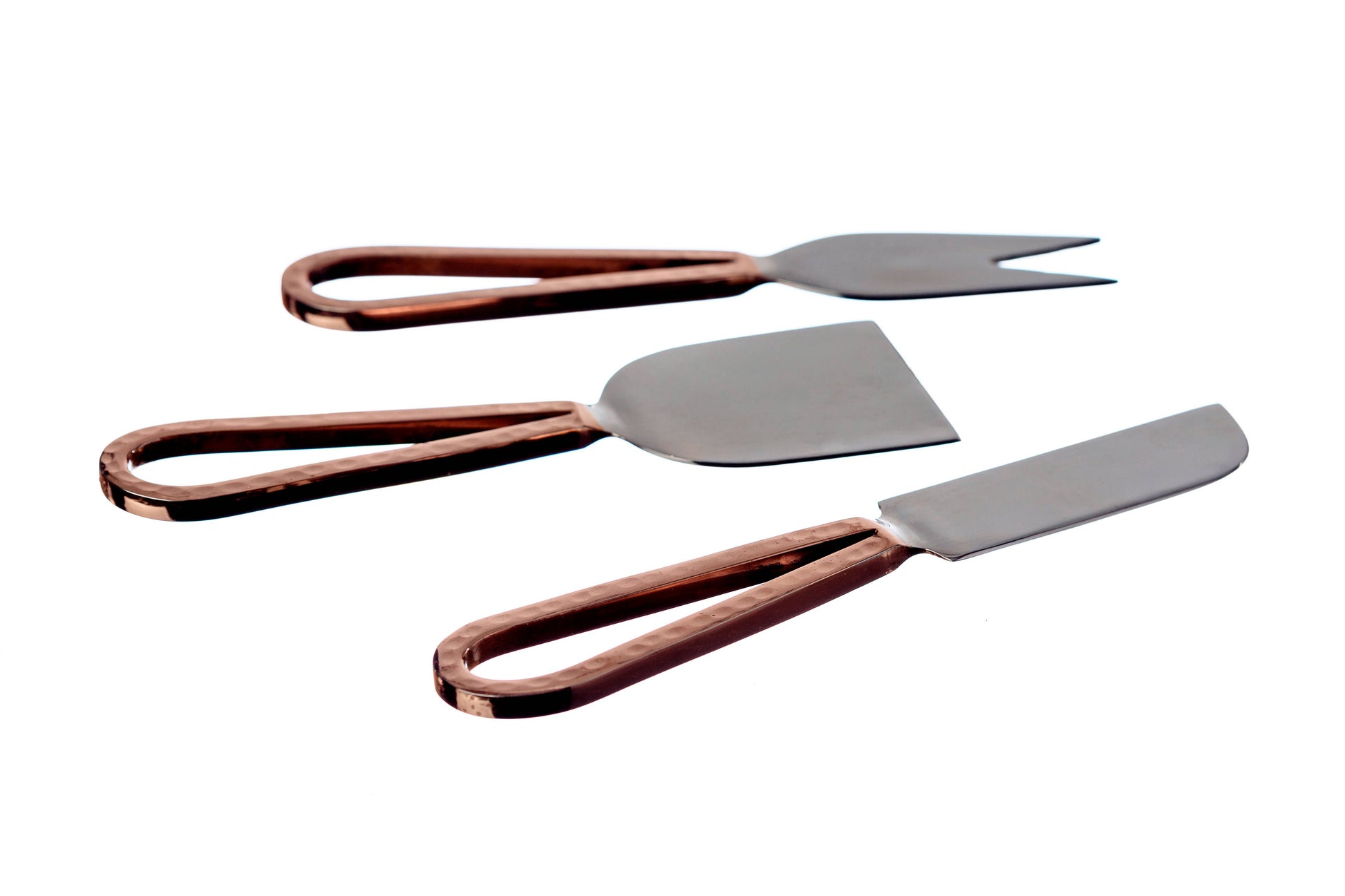 3 Copper Cheese Knives - Grace & Haven