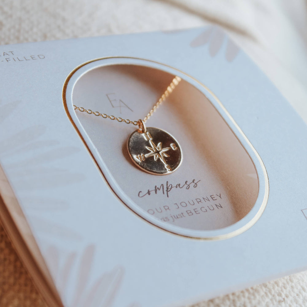 
                      
                        Compass Necklace: Sterling silver - Grace & Haven
                      
                    