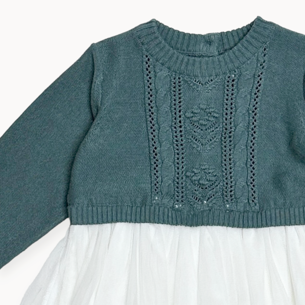 
                      
                        Organic Cable Sweater Knit Top & Tutu Baby Dress
                      
                    