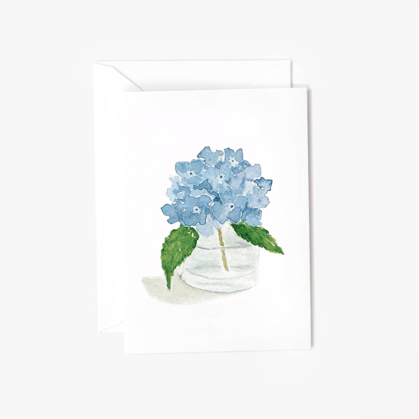 Hydrangea Mini Notecard – Petite Watercolor Greeting Card by Emily Lex