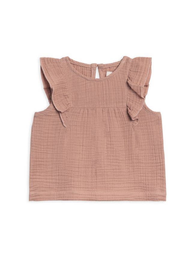 
                      
                        Yara Muslin Ruffle Tank - Dusty Mauve
                      
                    