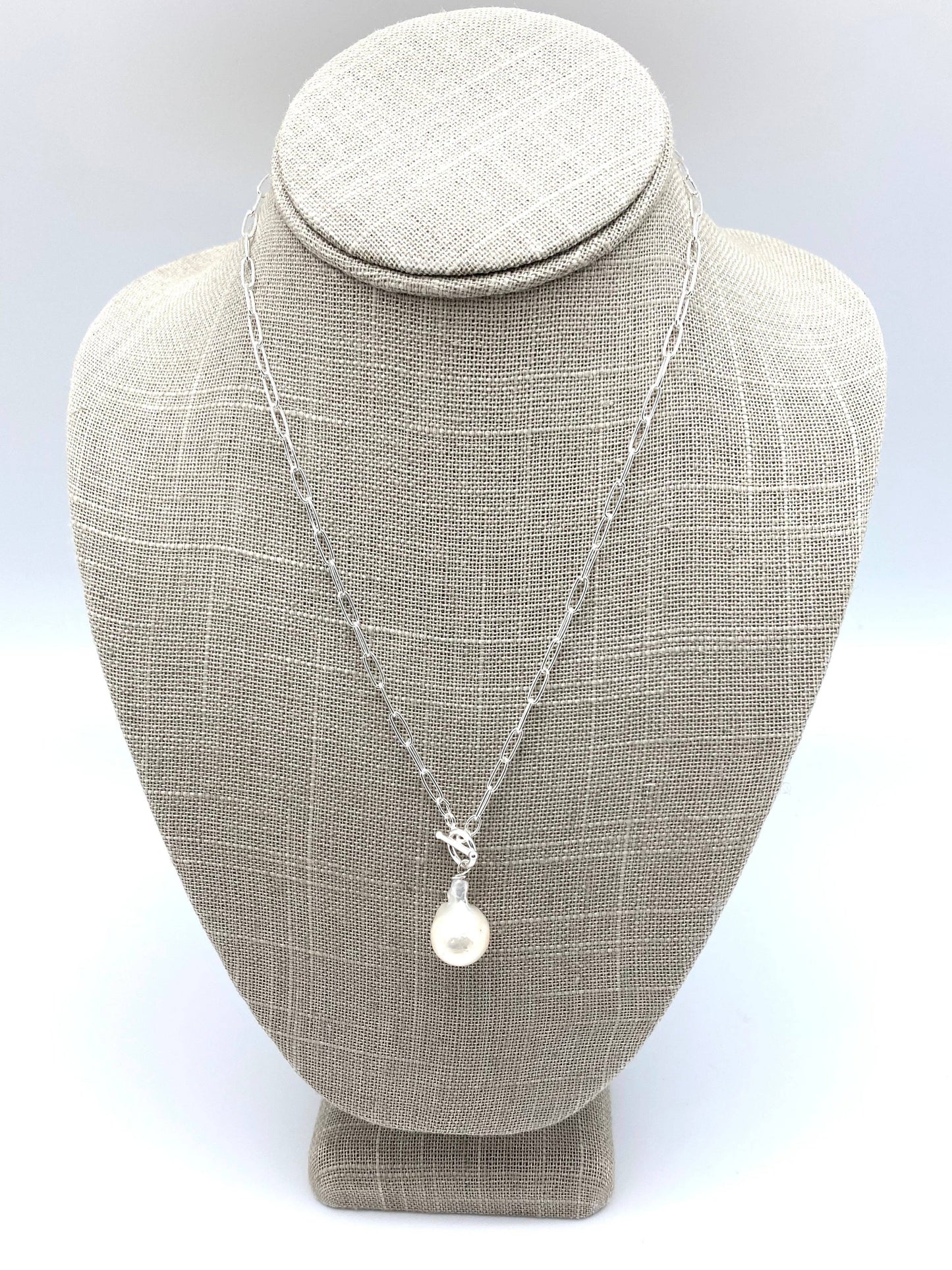 Carol Baroque Pearl Necklace - Sterling Silver