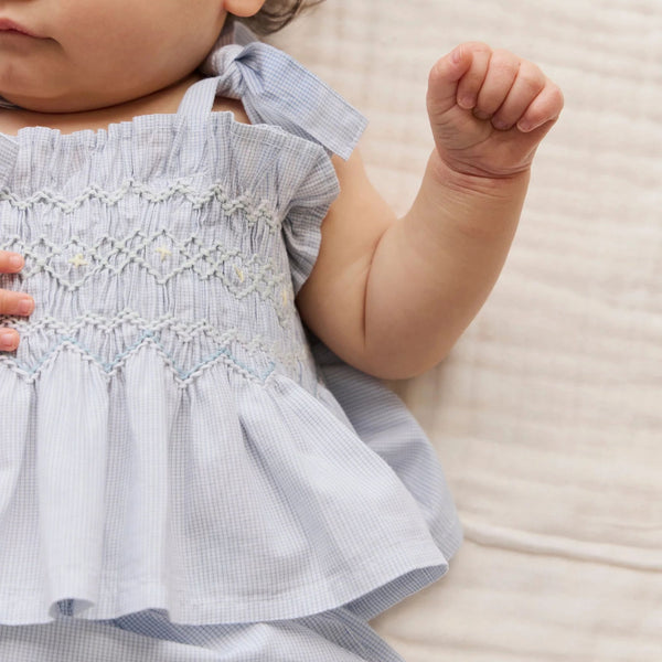 Jamie Kay Organic Cotton Desiree Top Petite Check — kids spring boutique clothes Grace and Haven
