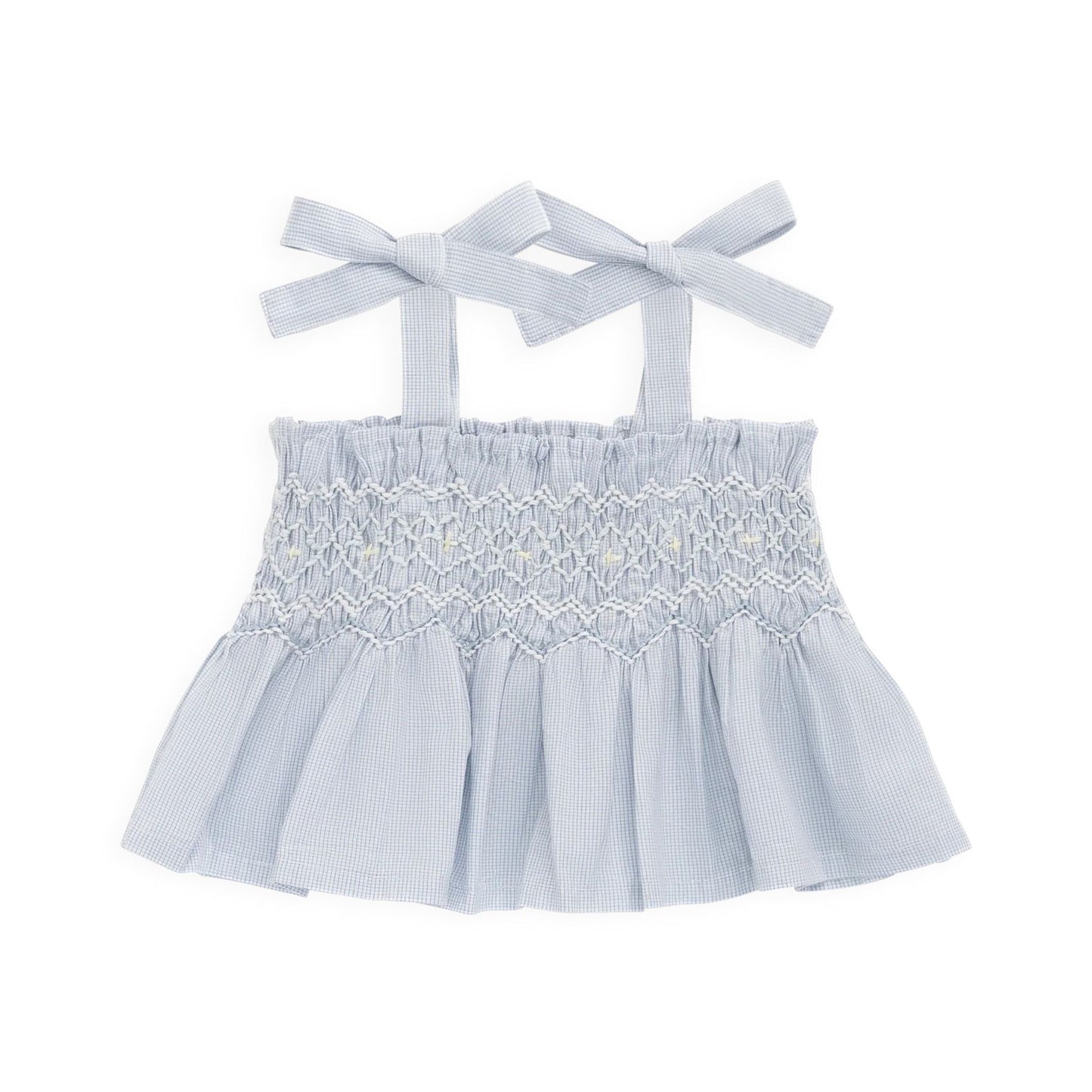 Jamie Kay Organic Cotton Désirée Top in Petite Check flat lay