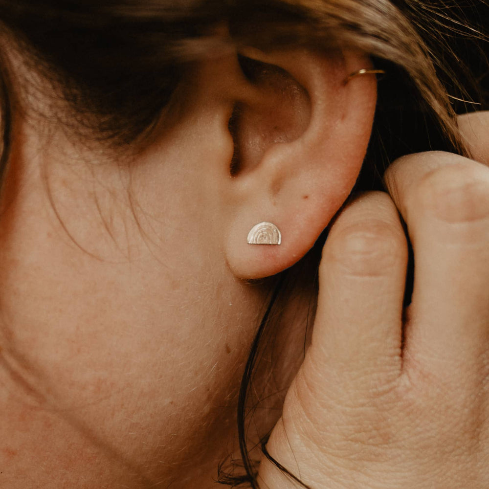 
                      
                        Rainbow Shape Earring Studs: Gold-filled - Grace & Haven
                      
                    