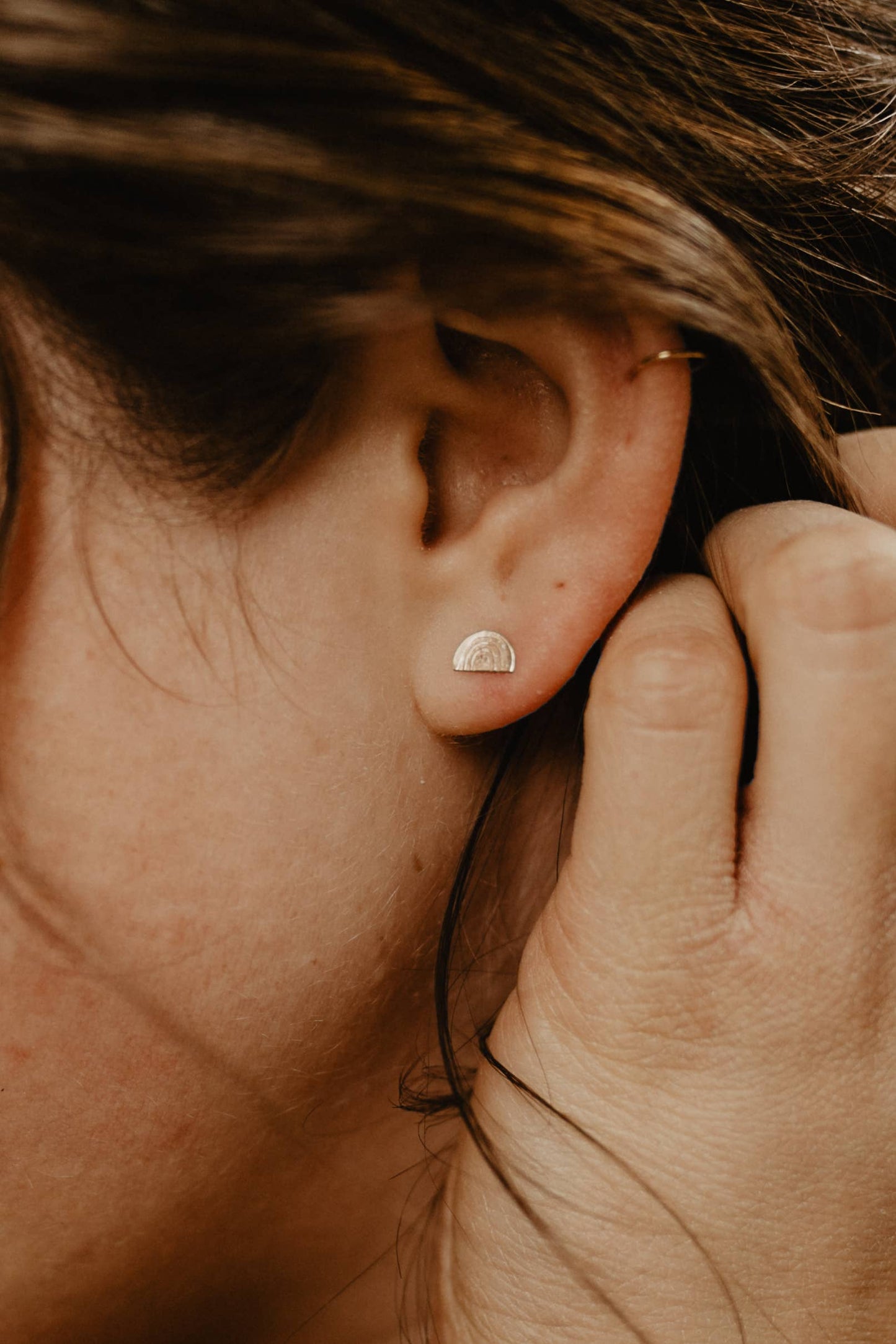 Rainbow Shape Earring Studs: Gold-filled - Grace & Haven