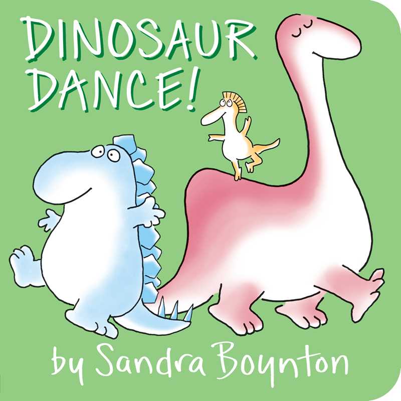 Flat lay of Dinosaur Dance! board book by Sandra Boynton