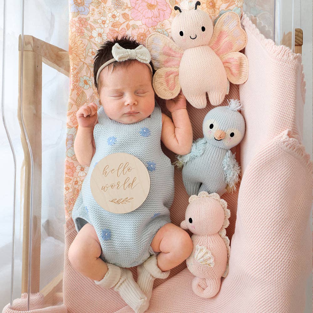 
                      
                        Baby Parrot (Sky Blue) – Hand-Knit Collectible Doll | Gives 5 Meals
                      
                    