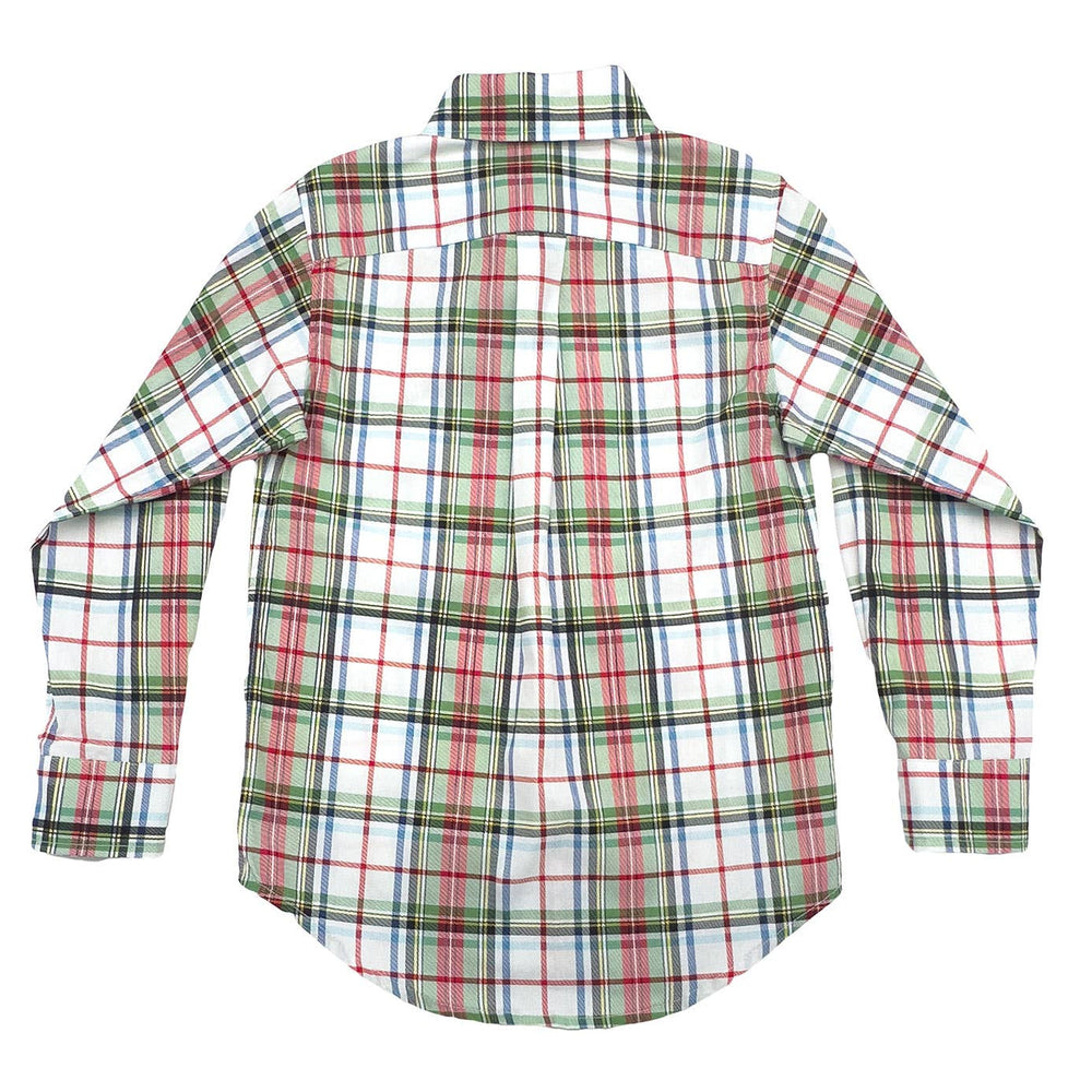 Boys Carter oxford creme plaid 