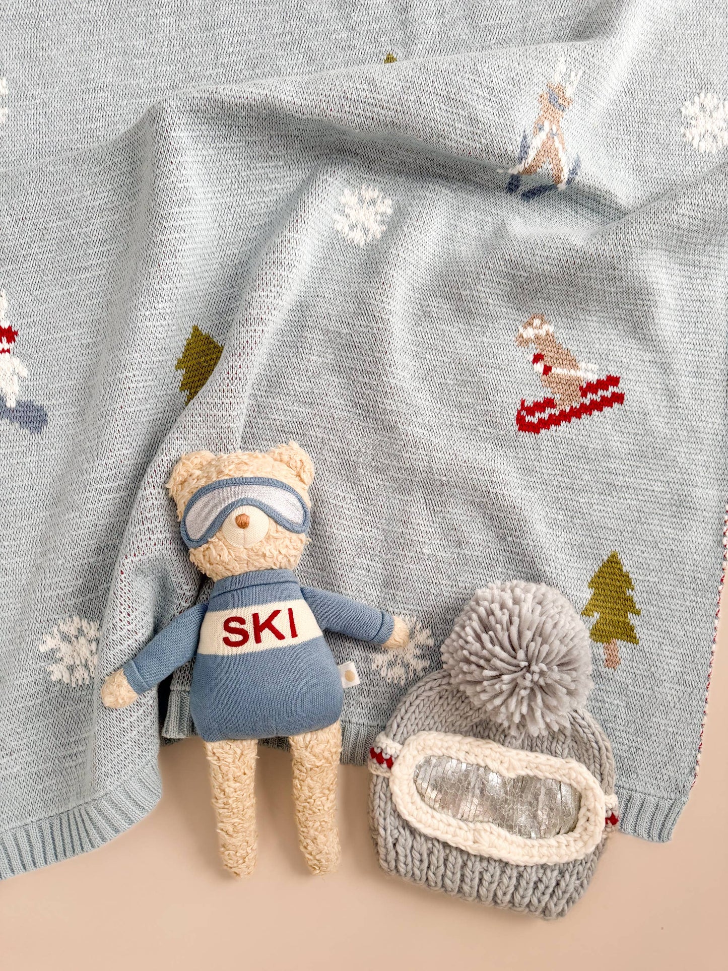 Blanket Ski Cotton Kids Baby Decor Snowboard Winter