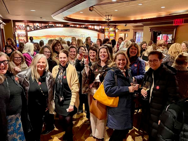Guests enjoying prosecco, small bites, and in-store pop-ups at Grace & Haven during eList Girls’ Night Out in Essex CT, November 12, 2025.
