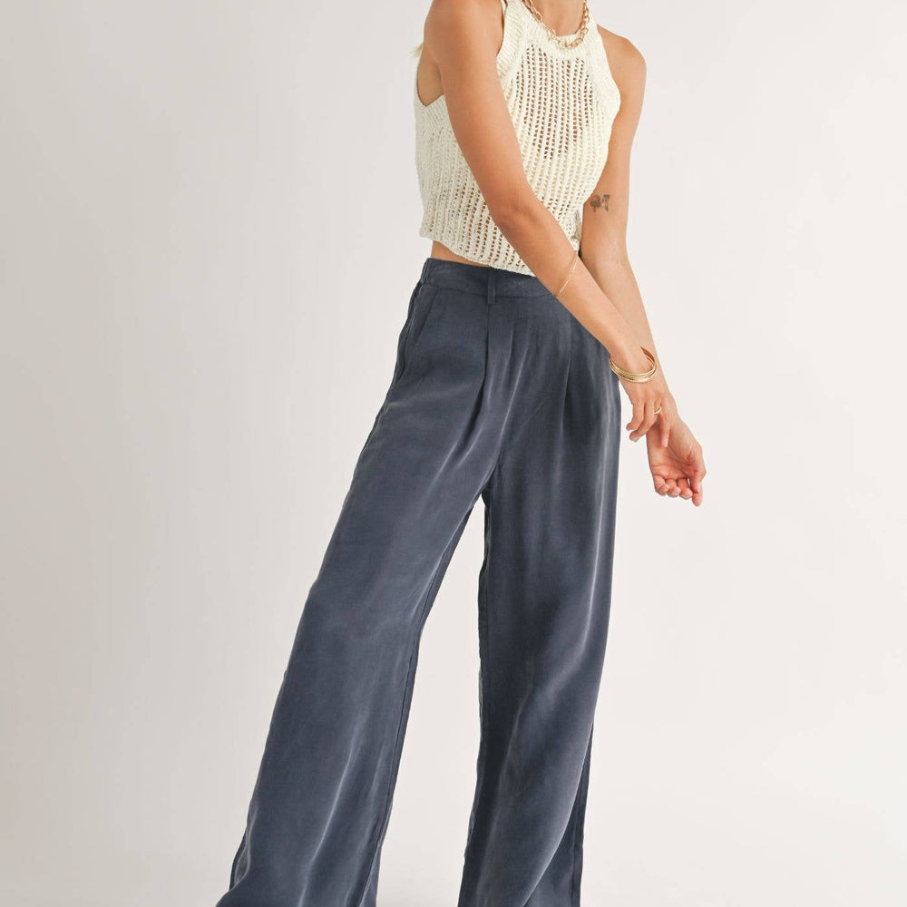 
                      
                        Heritage Wide Leg Pants: NAVY - Grace & Haven
                      
                    