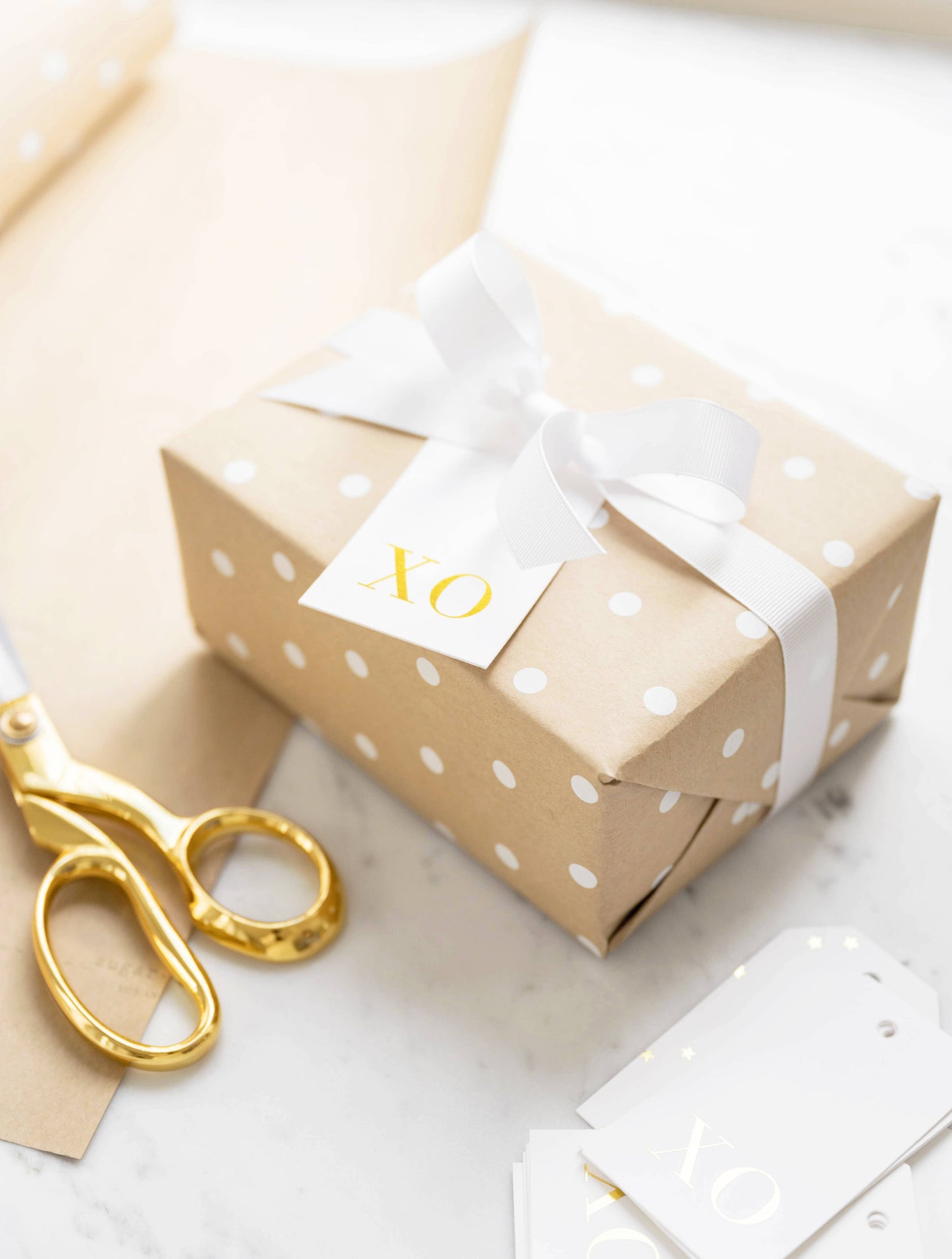 Kraft Polka Dot, Wrapping Paper Roll - Grace & Haven