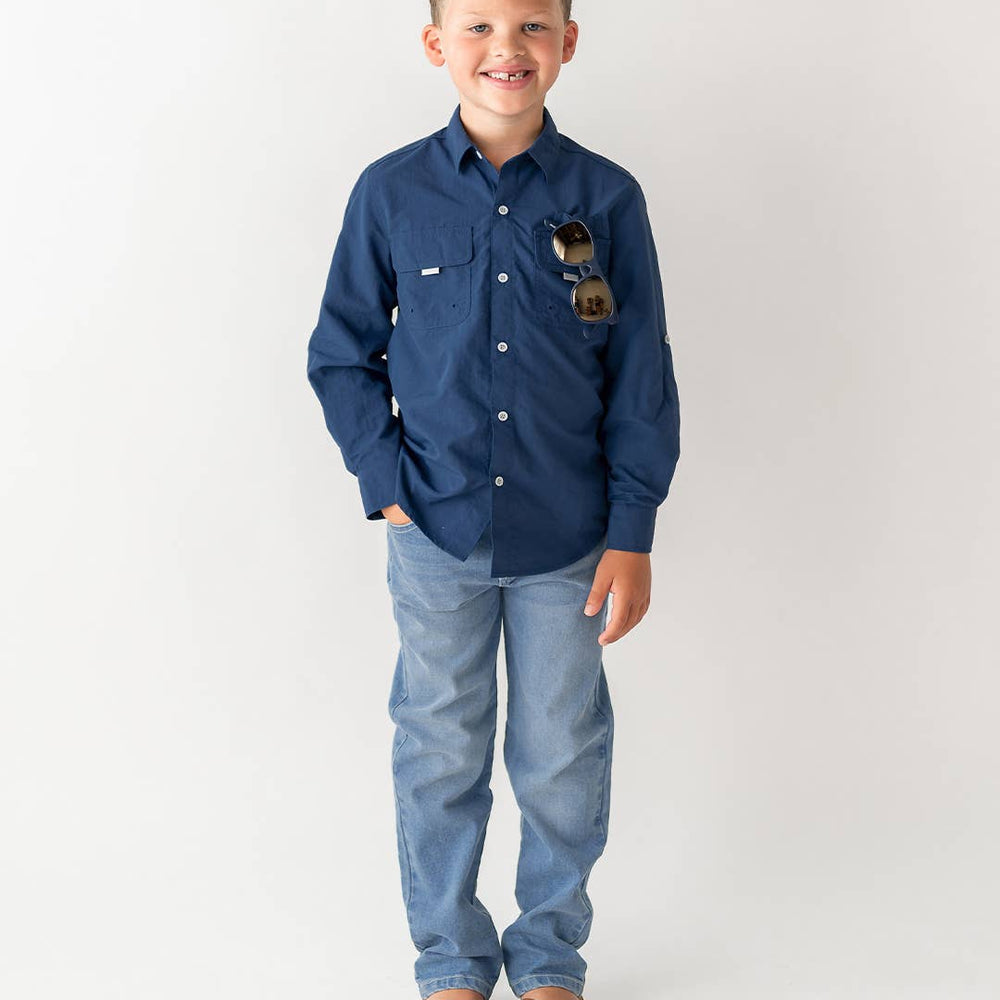 Boys Light Wash Straight Jeans