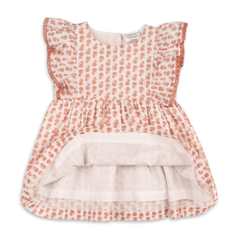 
                      
                        Organic Heather Dobby Floral Baby Dress & Bloomer Set – Lace Trim
                      
                    
