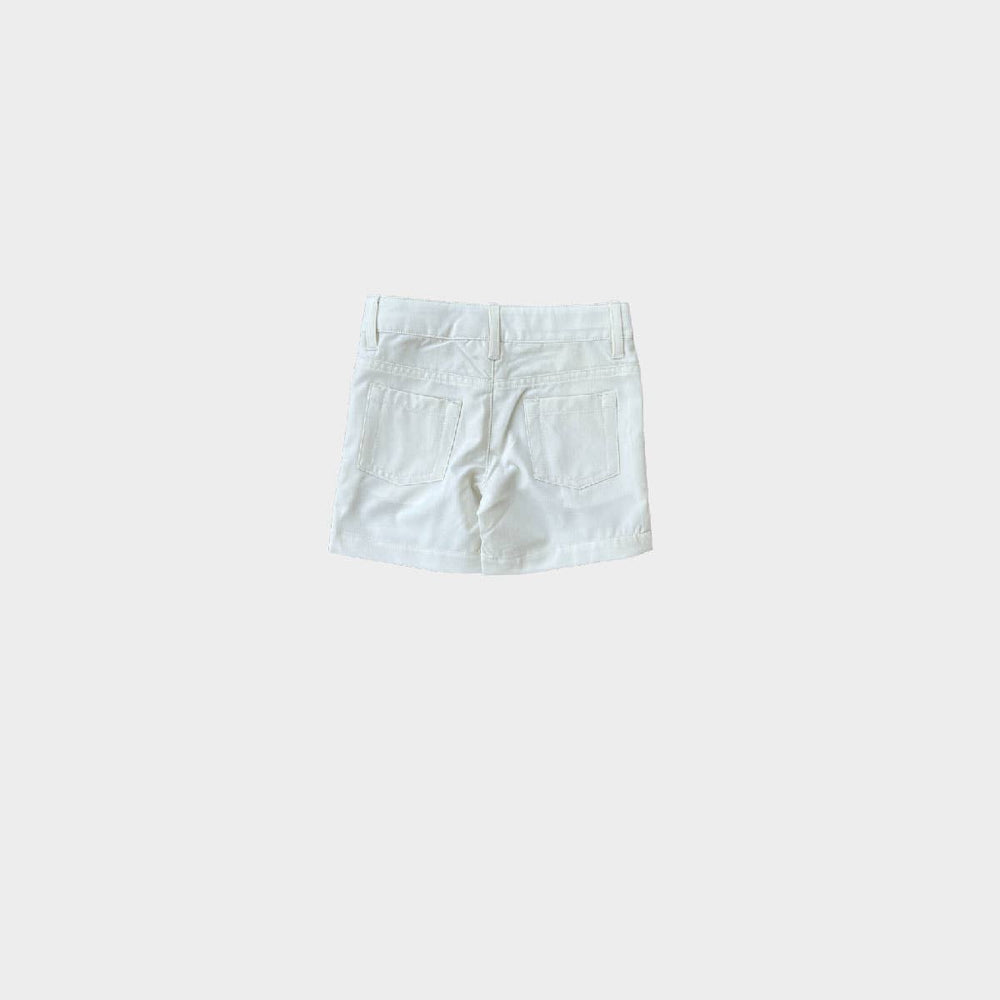 
                      
                        Aiden Boy's Dressy Shorts in Off-White - Grace & Haven
                      
                    