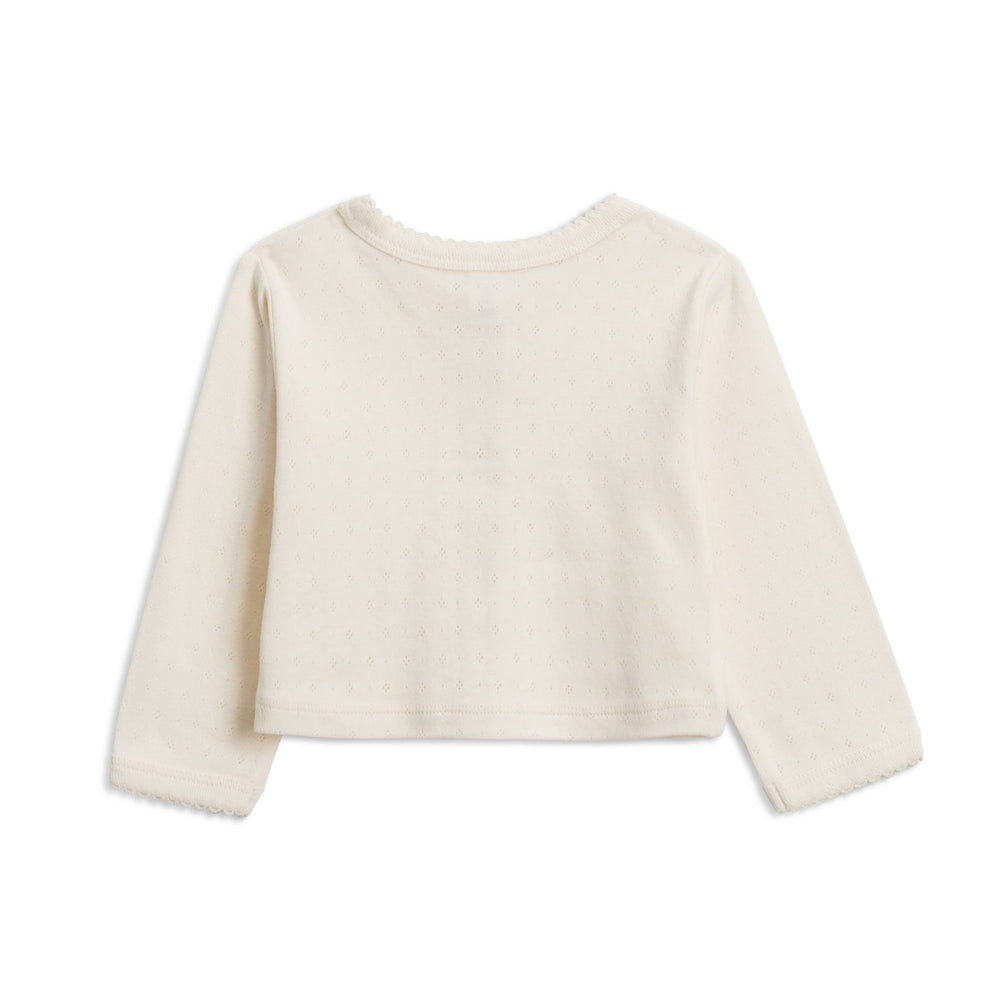 
                      
                        Organic Baby Clara Pointelle Button-Down Cardigan - Ivory
                      
                    