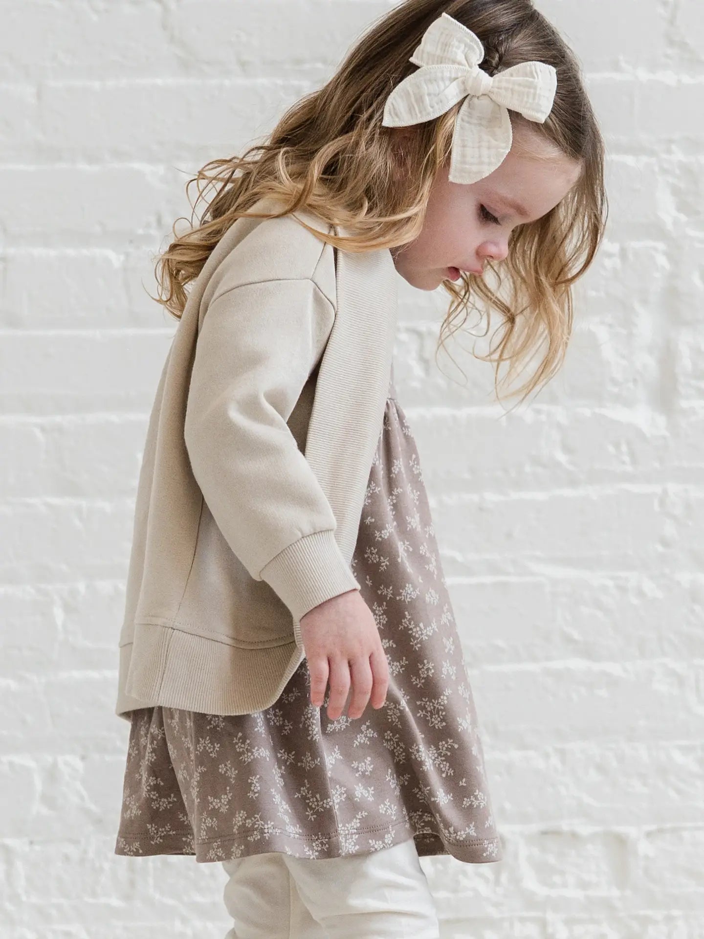 Side seam detail on Finola Fleece Cocoon Cardigan by Colored Organics