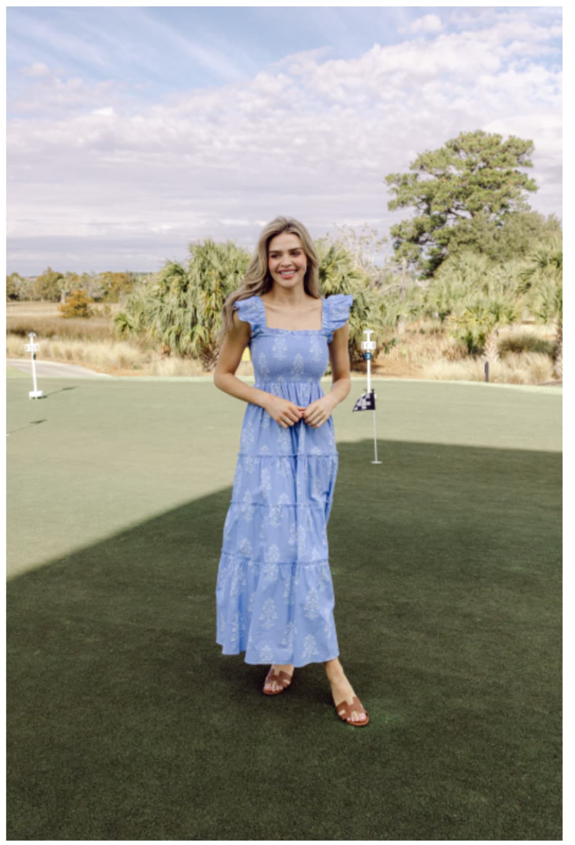 Sail to Sable Flutter Sleeve Women's Maxi Dress
