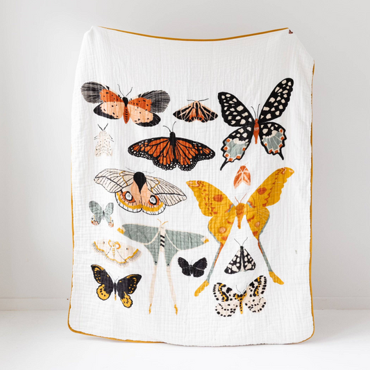 Butterfly Quilted Throw - Grace & Haven