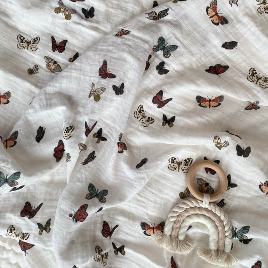 Lexi Butterfly Muslin Swaddle - Grace & Haven