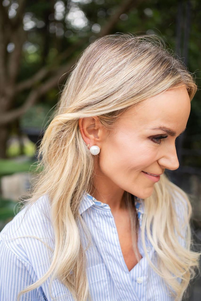 16mm Barrett Pearl Studs - Meeghan Mullin x Lisi Lerch Collection