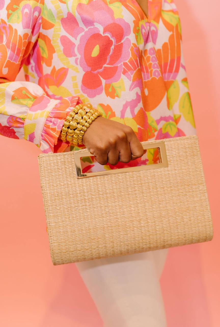 Chloe Clutch - Straw