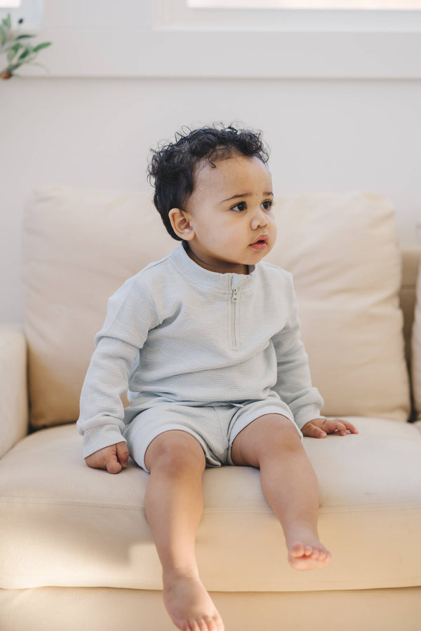 Henry Drew Making Waves Organic Quarter Zip — kids spring layer Grace and Haven boutique