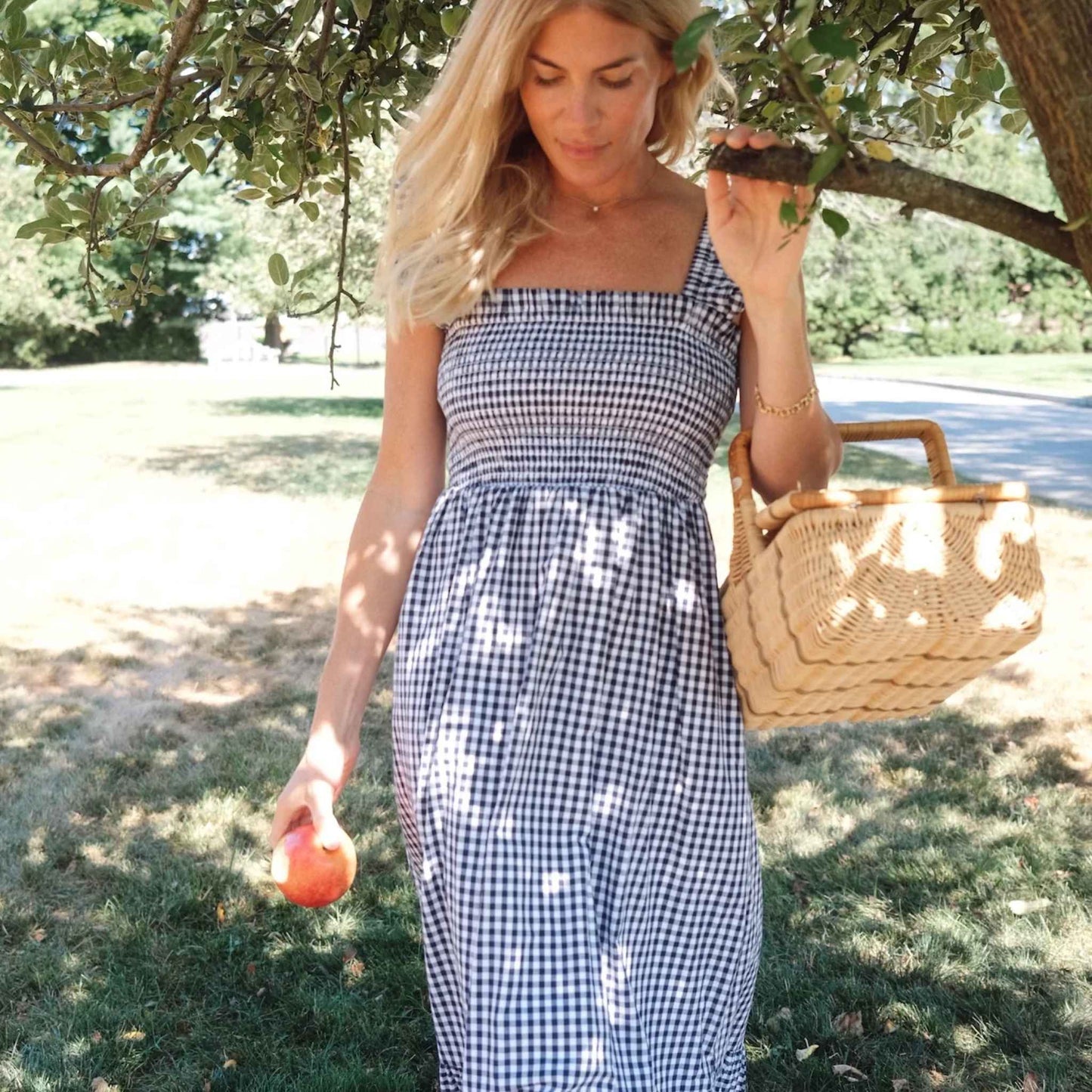 Marea Sasco Dress – Navy Gingham